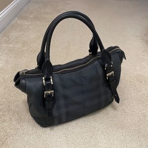 Burberry Black Nylon/Leather Tote Bag